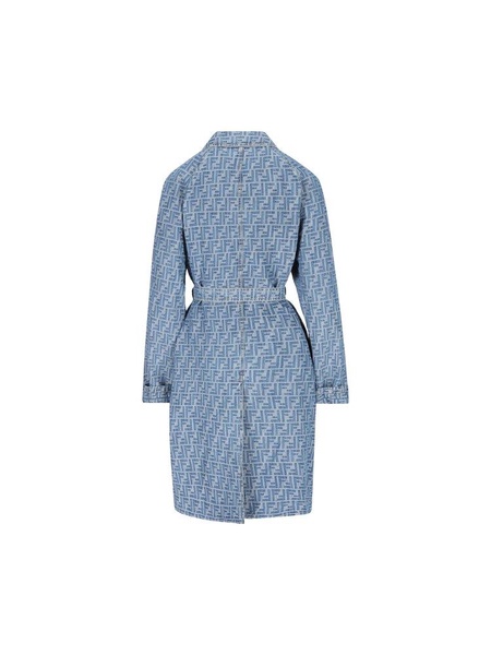 Fendi FF Denim Trench Coat