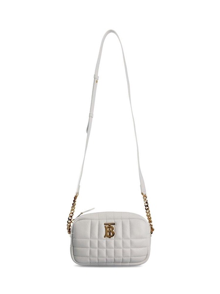 Burberry Logo Plaque Quilted Shoulder Bag