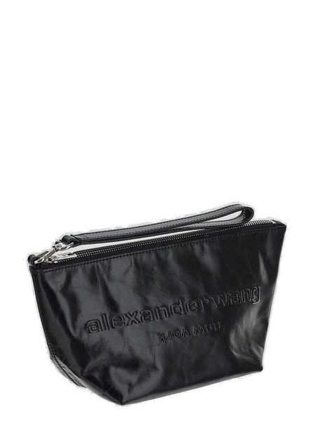 Alexander Wang Logo Embossed Zipped Pouch