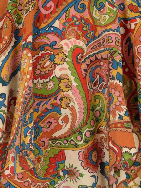 Etro Ruffled Paisley Print Mini Dress