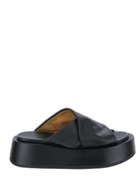 Marsèll Crossover-Strap Slip-On Platform Slides