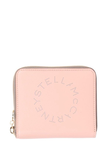 Stella McCartney Logo Perforated Zip Around Wallet