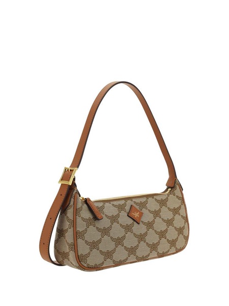 MCM Small Himmel Lauretos Monogram Jacquard Shoulder Bag