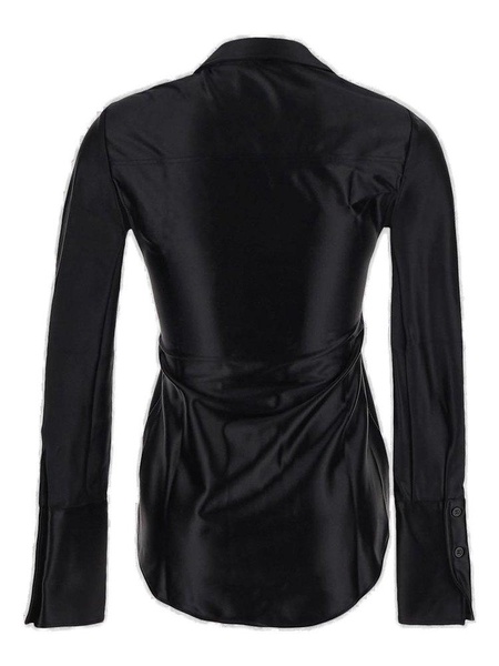 Coperni Cut-Out Buttoned Draped Shirt