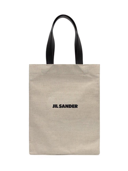 Jil Sander Logo Detailed Rectangular Tote Bag