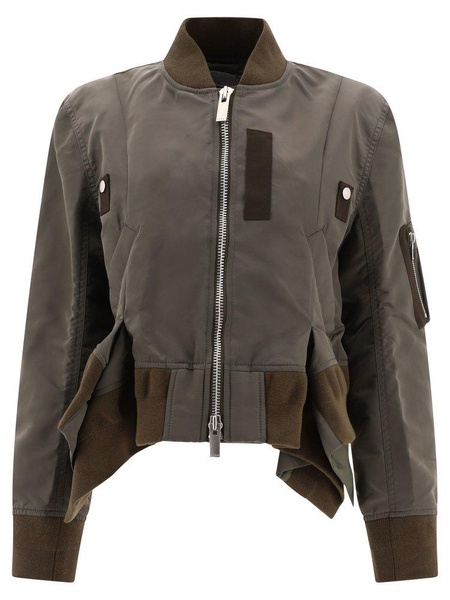 Sacai Zip-Up Asymmetric Bomber Jacket