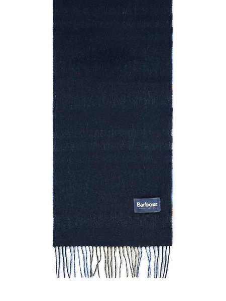 Barbour 'Field' Navy Wool Blend Scarf