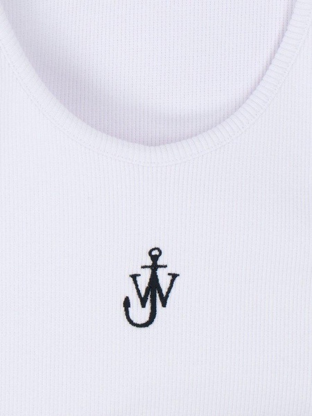 JW Anderson Logo Embroidered Ribbed Tank Top