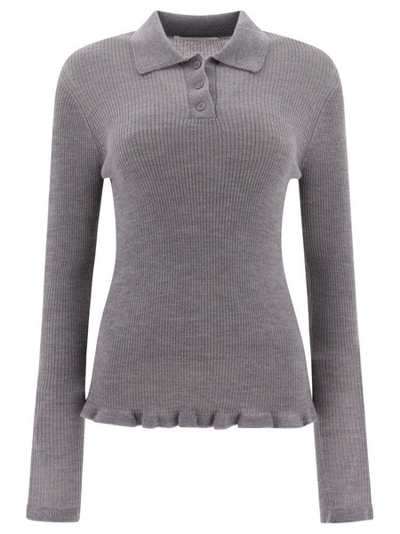 Cecilie Bahnsen Oda Knitted Polo Shirt