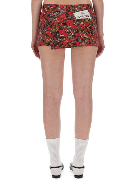 Vivienne Westwood Foam Crazy Orb-Print Mini Skirt