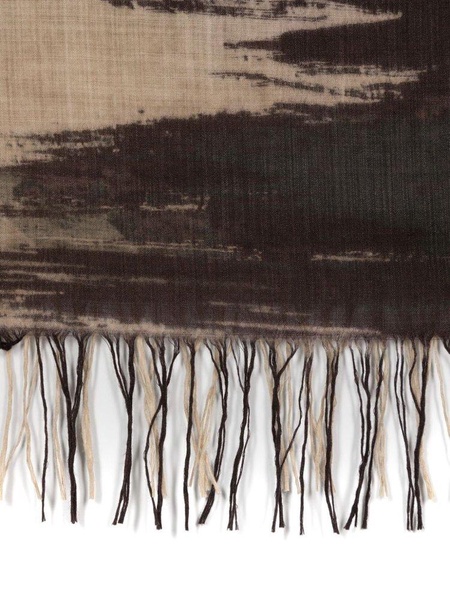 Uma Wang All-Over Printed Fringed Edge Scarf