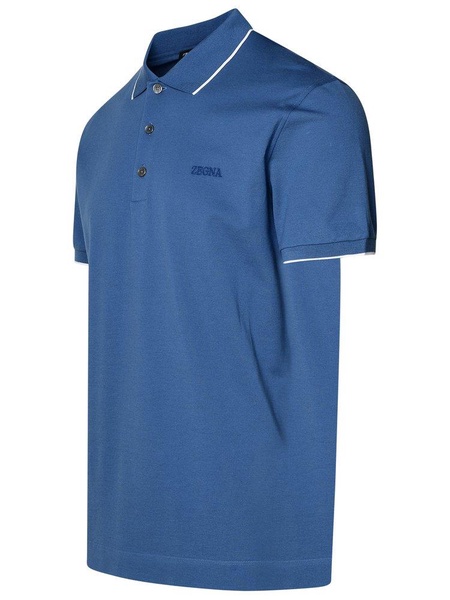 Zegna Logo Embroidered Short-Sleeved Polo Shirt