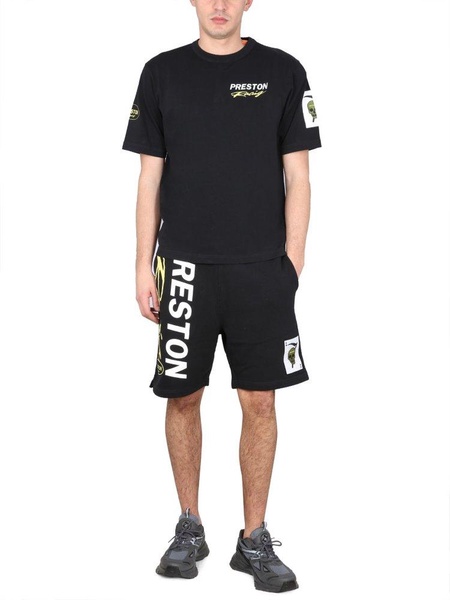 Heron Preston Logo-Printed Knee-Length Track Shorts