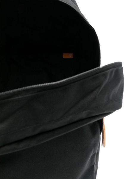 Canvas backpack with logo patch