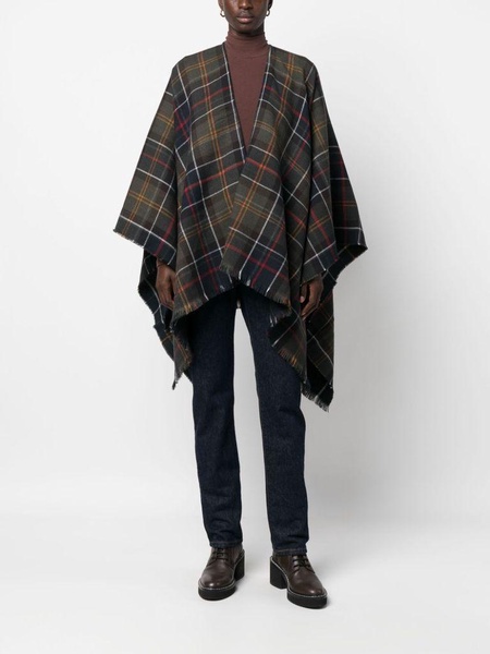 Tartan wrap cape