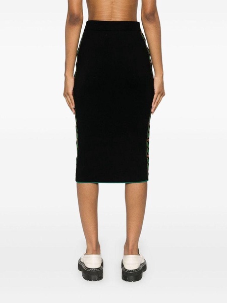 Wool Laurel midi skirt with embroidery