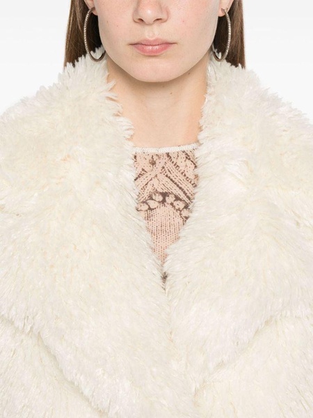 White cropped Samara faux fur