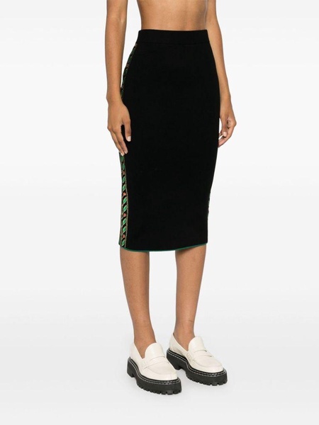 Wool Laurel midi skirt with embroidery