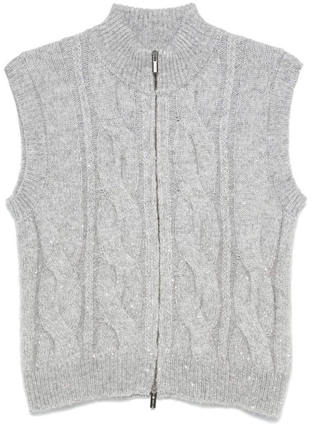 Woven wool gilet