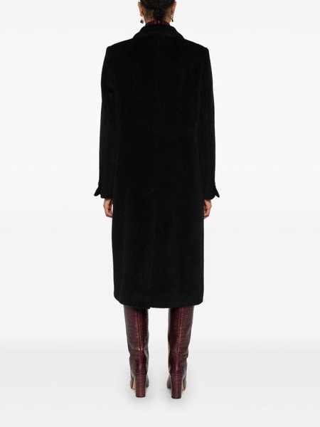 Double-breasted Jole wool coat with belt