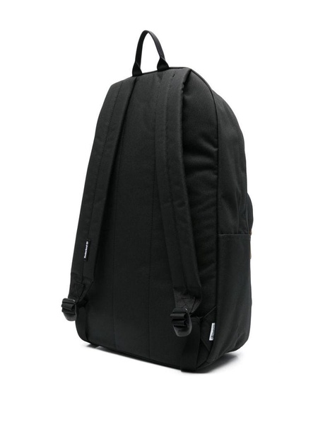 Canvas backpack with logo patch