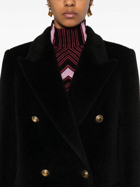 Double-breasted Jole wool coat with belt