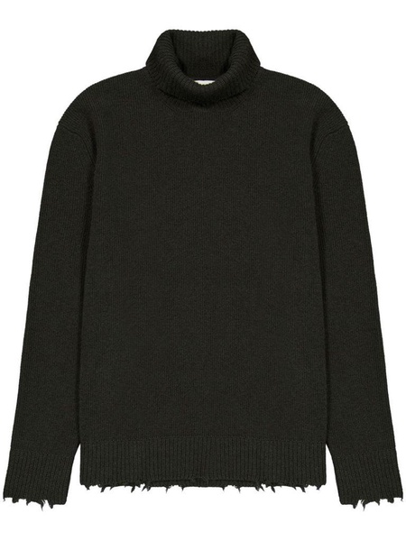 High-neck wool sweater