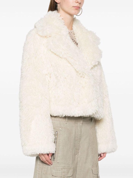 White cropped Samara faux fur