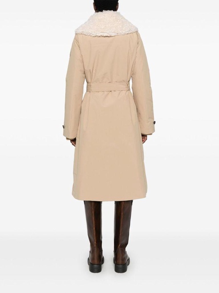 Katrina long beige trench coat