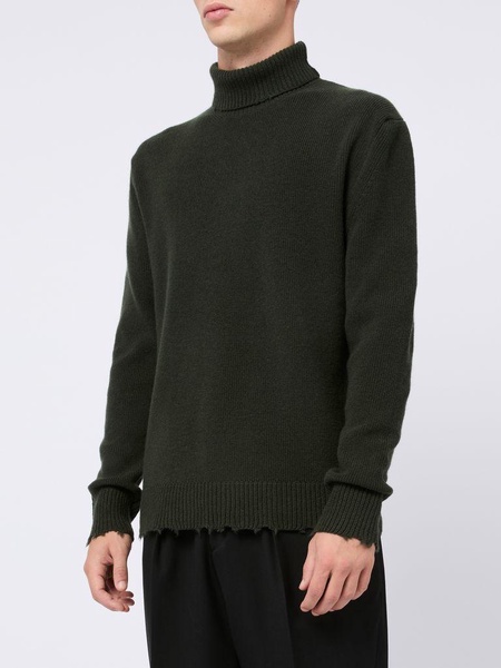 High-neck wool sweater