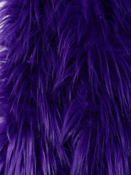 Purple fur scarf