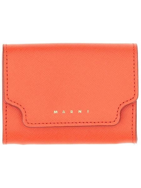 Marni Logo Plaque Snapped Wallet