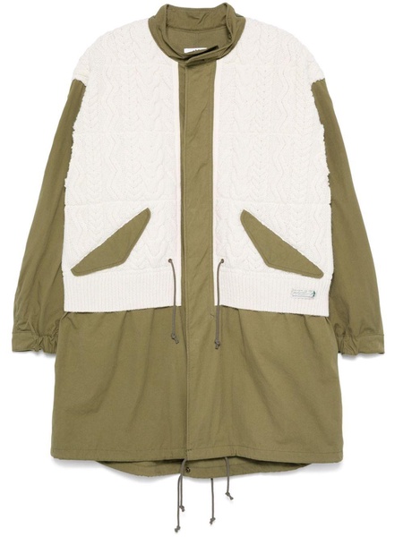 x Richmond Knitwear panelled parka 