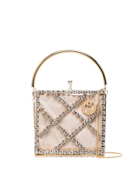 crystal-embellished mini tote bag