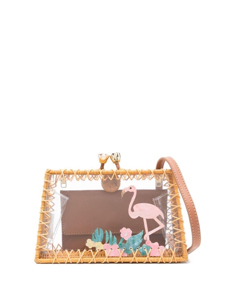 Cora Flamingo clutch bag