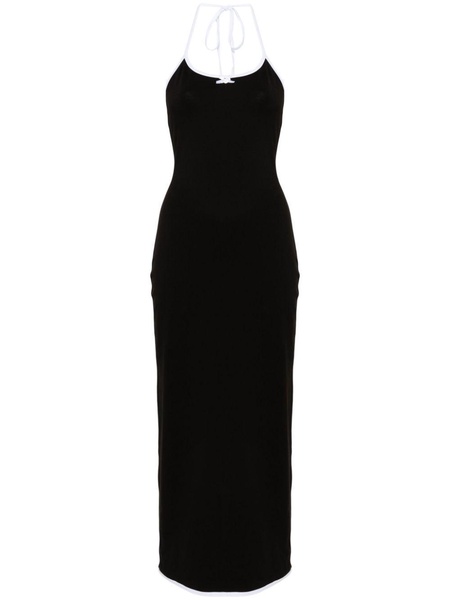 contrast-trim maxi dress