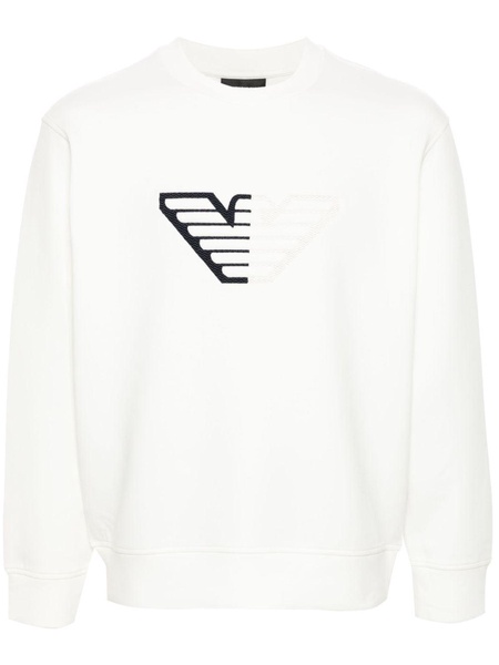 logo-embossed jersey sweatshirt