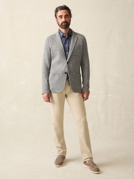 Inlet Knit Blazer - Medium Grey Melange