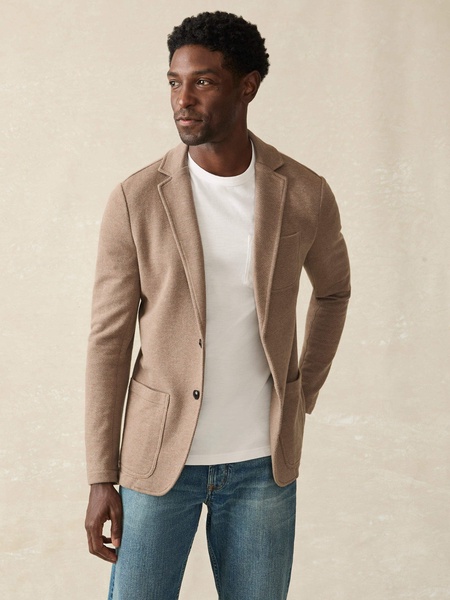 Inlet Knit Blazer (Tall) - Walnut Melange