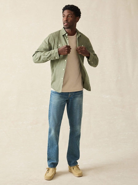 Tried & True Chambray Workshirt - Desert Olive