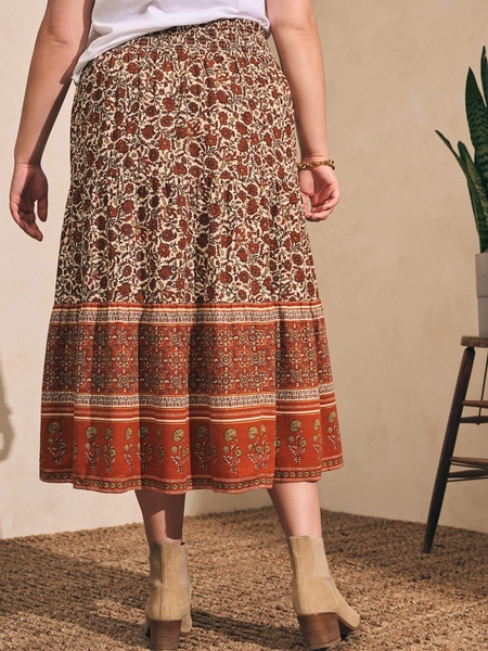 Harlow Skirt - Umber Folly Floral