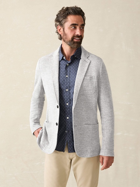 Inlet Knit Blazer - Heather Grey