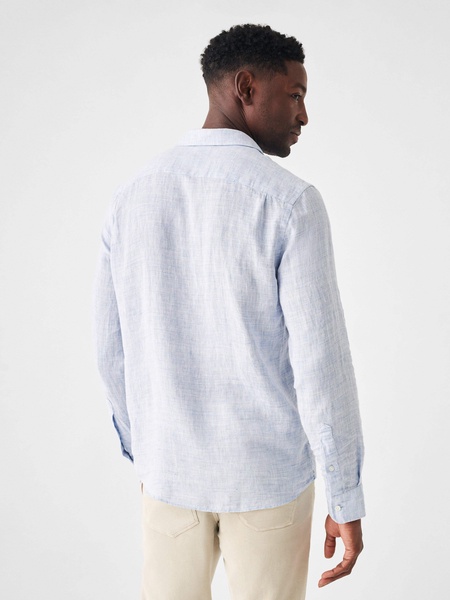 Laguna Linen Shirt (Tall) - Light Blue Melange