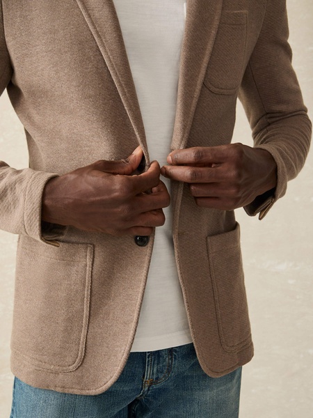 Inlet Knit Blazer (Tall) - Walnut Melange