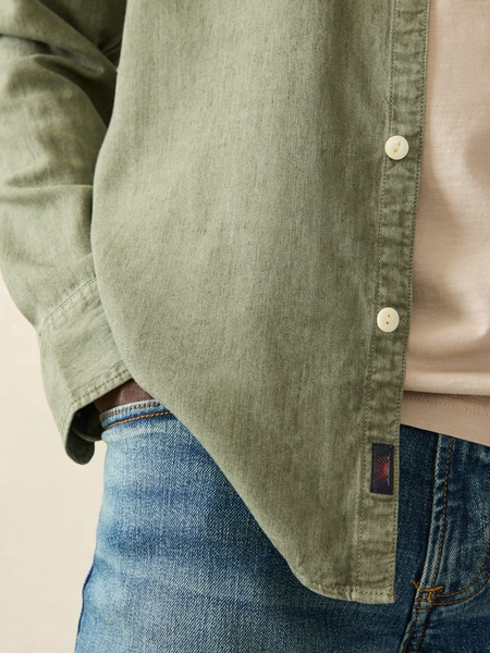 Tried & True Chambray Workshirt - Desert Olive