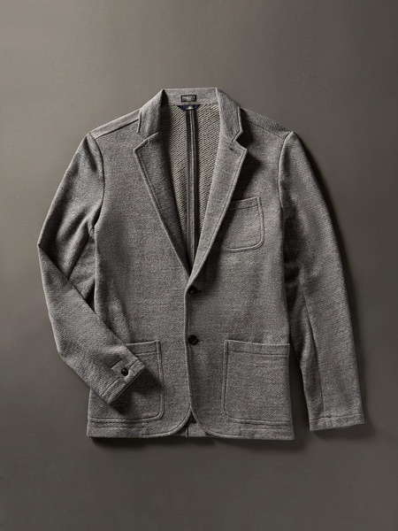 Inlet Knit Blazer - Medium Grey Melange