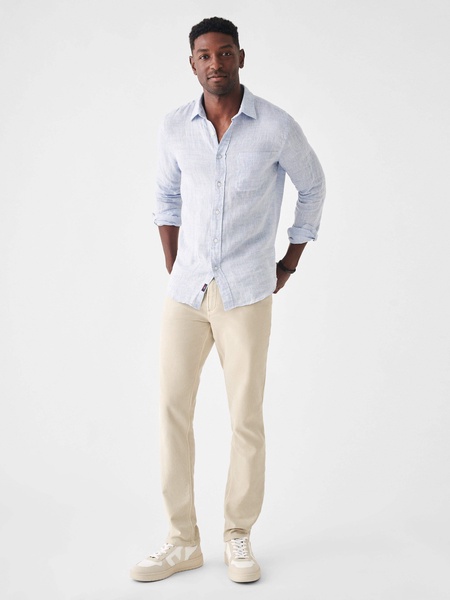 Laguna Linen Shirt (Tall) - Light Blue Melange