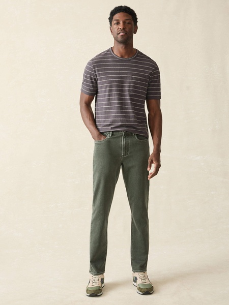 Stretch Terry 5-Pocket Pant - Fall Olive