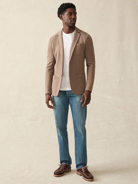 Inlet Knit Blazer (Tall) - Walnut Melange