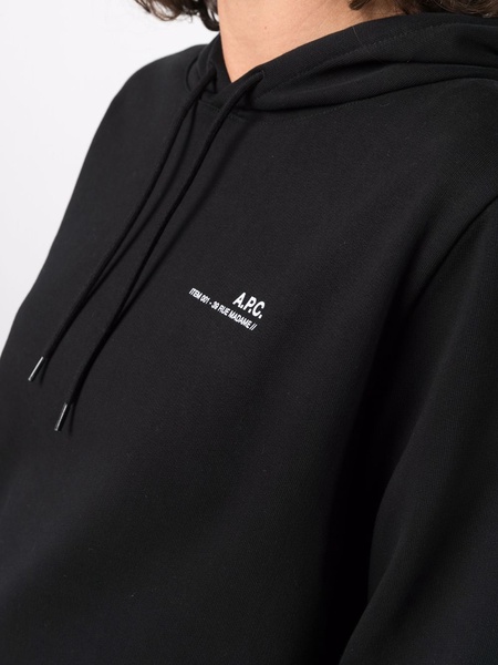 logo-print cotton hoodie